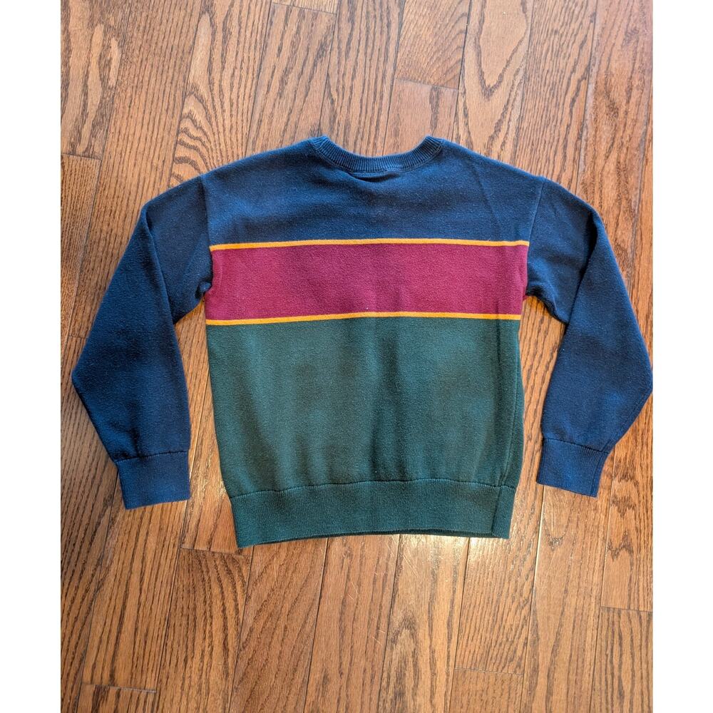 Gap Kids Boys Tops, Striped Gap Logo Crew Neck Sweater, Sz 8 - Picture 4 of 5